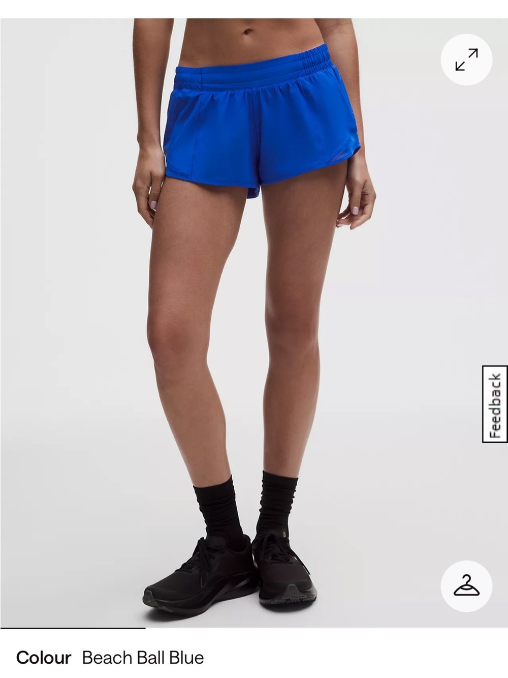 NWT Lululemon hotty hot 4” lined shorts in beach ball blue